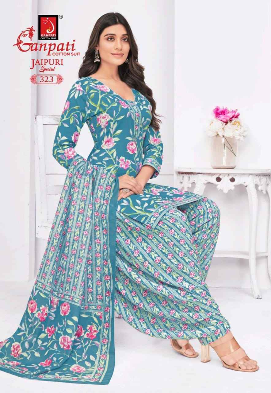 Ganpati Jaipuri Special Patiyala Vol 15 Cotton Patiyala Salwar Suit (15 pcs Catalogue )