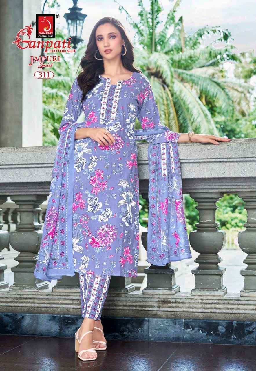 Ganpati Jaipuri Special Vol 15 Wholesale Cotton Dress Material ( 15 pcs Catalogue