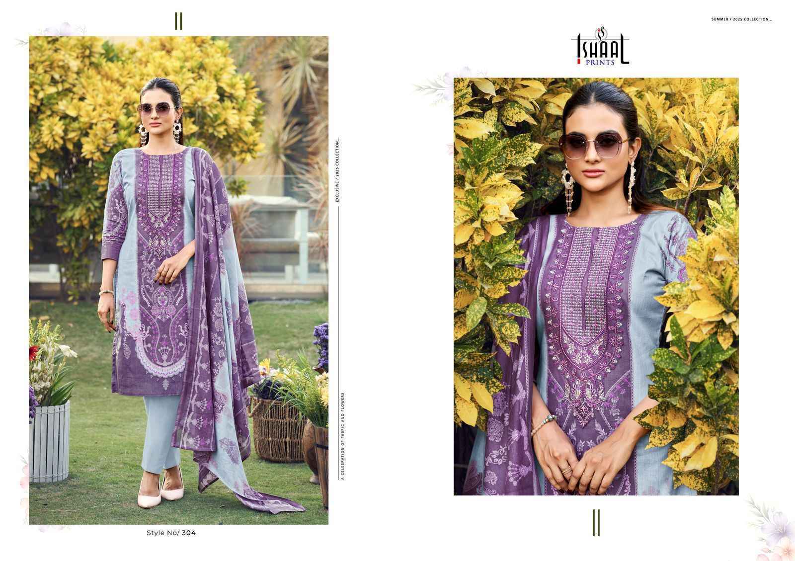 Ishaal Maira Vol 3 Lawn Cotton Dress Material Surat Market ( 8 pcs Catalogue