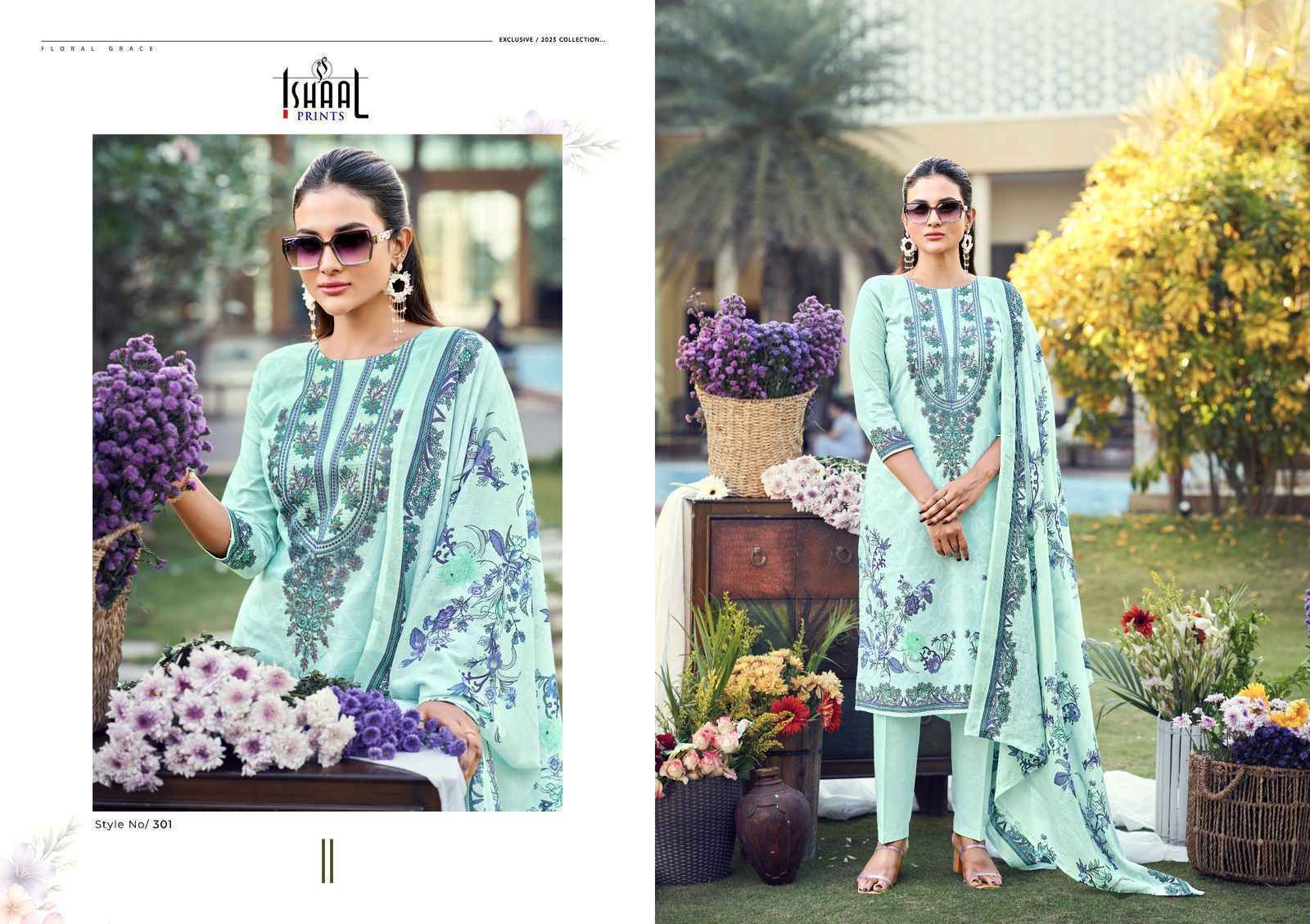 Ishaal Maira Vol 3 Lawn Cotton Dress Material Surat Market ( 8 pcs Catalogue