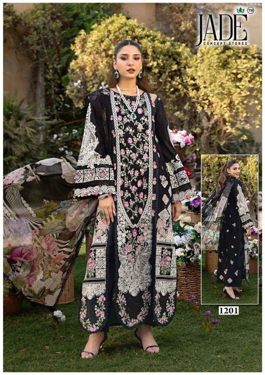 Jade Bin Saeed Heavy Luxury Vol 12 Readymade Cotton Suit Wholesale Rate ( 6 Pcs Catalog )