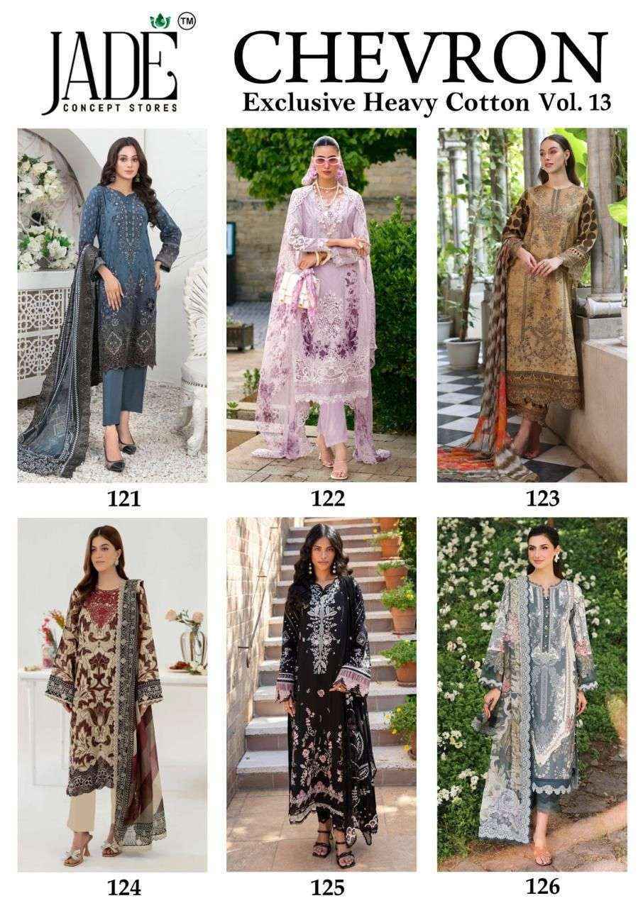 Jade Chevron Vol 13 Cotton Dress Material New Catalog Wholesale Price ( 6 Pc Catalog