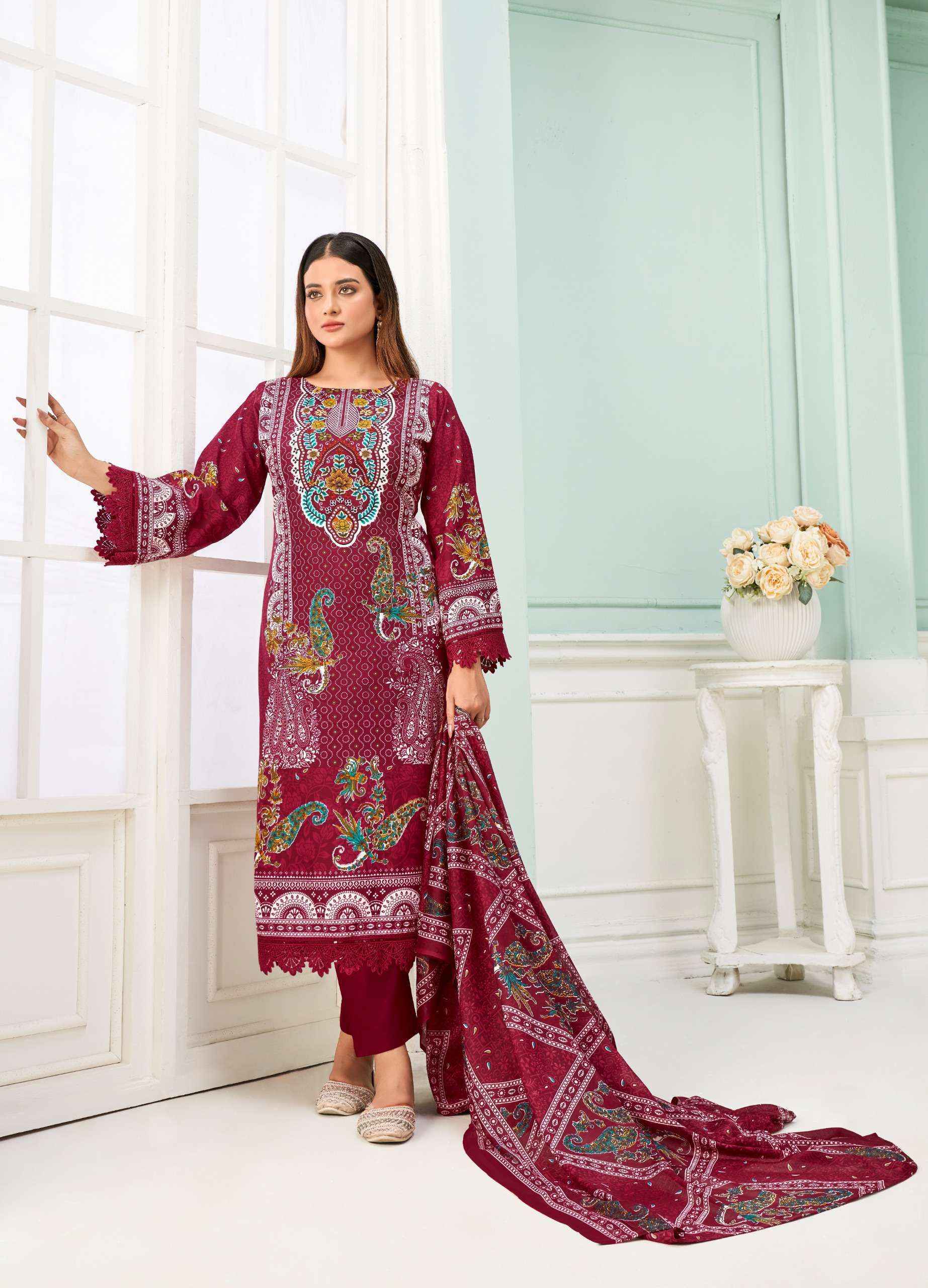 Jash Qurbat Vol 5 Cotton Dress Material Latest Catalog ( 8 pcs Catalogue