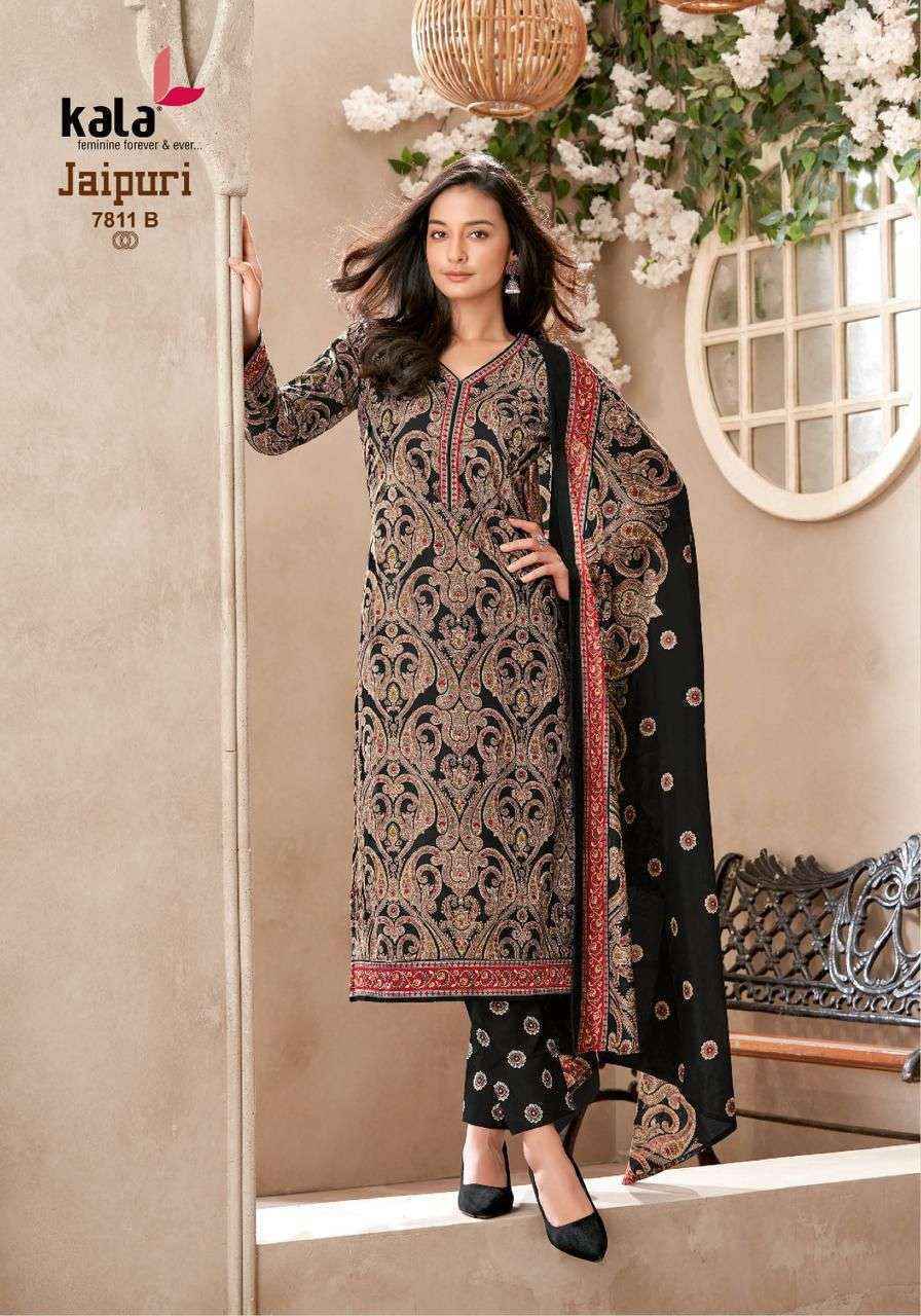 Kala Jaipuri Vol 8 Cotton Salwar Kameez Wholesale Rate ( 12 Pcs Catalog )