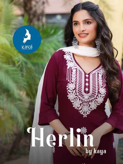 Kaya Herlin Rayon Kurti Combo Set Wholesale Rate ( 6 Pcs Catalog )