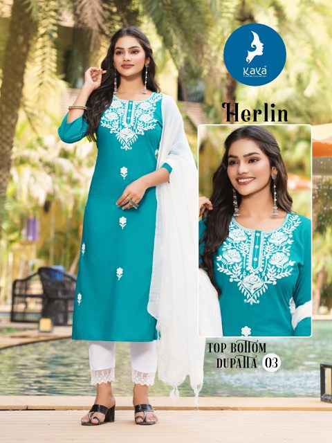 Kaya Herlin Rayon Kurti Combo Set Wholesale Rate ( 6 Pcs Catalog )