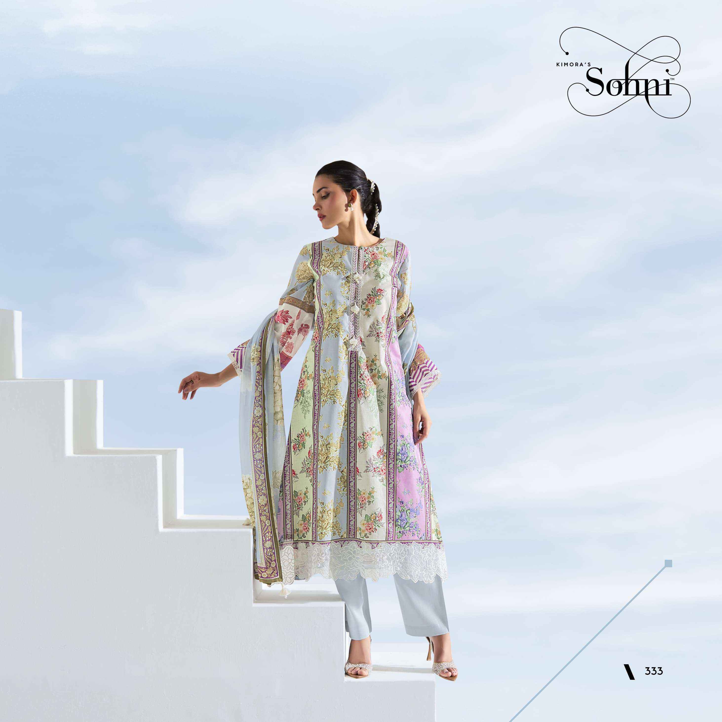 Kimora Sohni Rhythm Vol 26 Lawn Cotton Salwar Kameez Wholesale Price ( 4 Pcs Catalog )