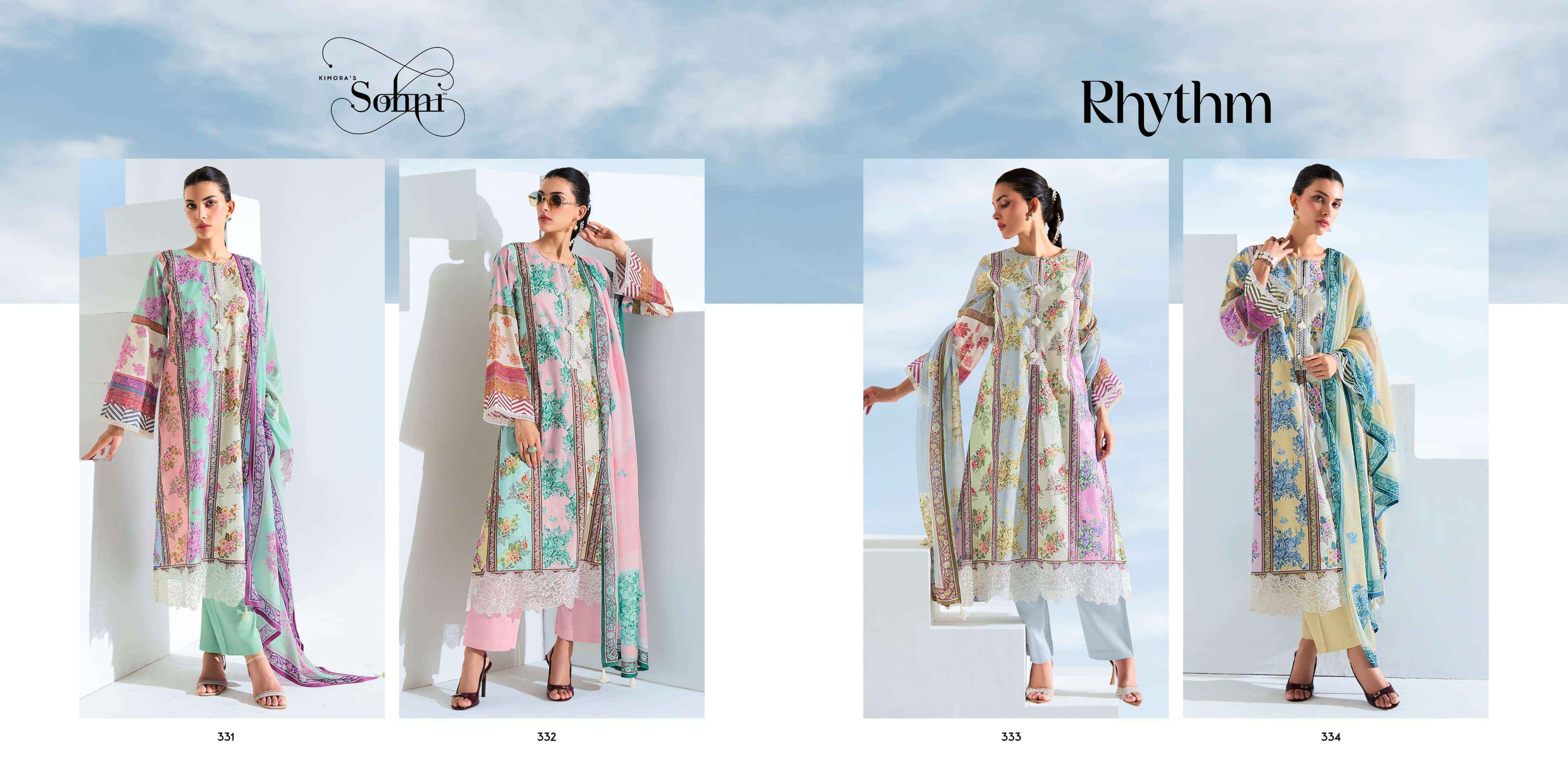 Kimora Sohni Rhythm Vol 26 Lawn Cotton Salwar Kameez Wholesale Price ( 4 Pcs Catalog )