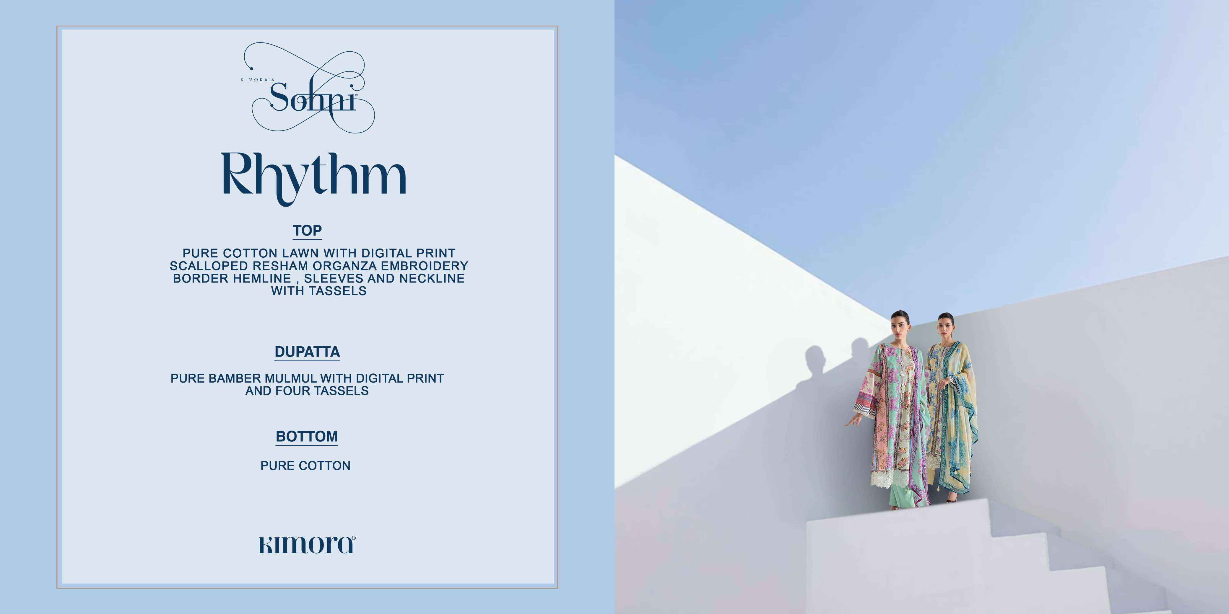 Kimora Sohni Rhythm Vol 26 Lawn Cotton Salwar Kameez Wholesale Price ( 4 Pcs Catalog )