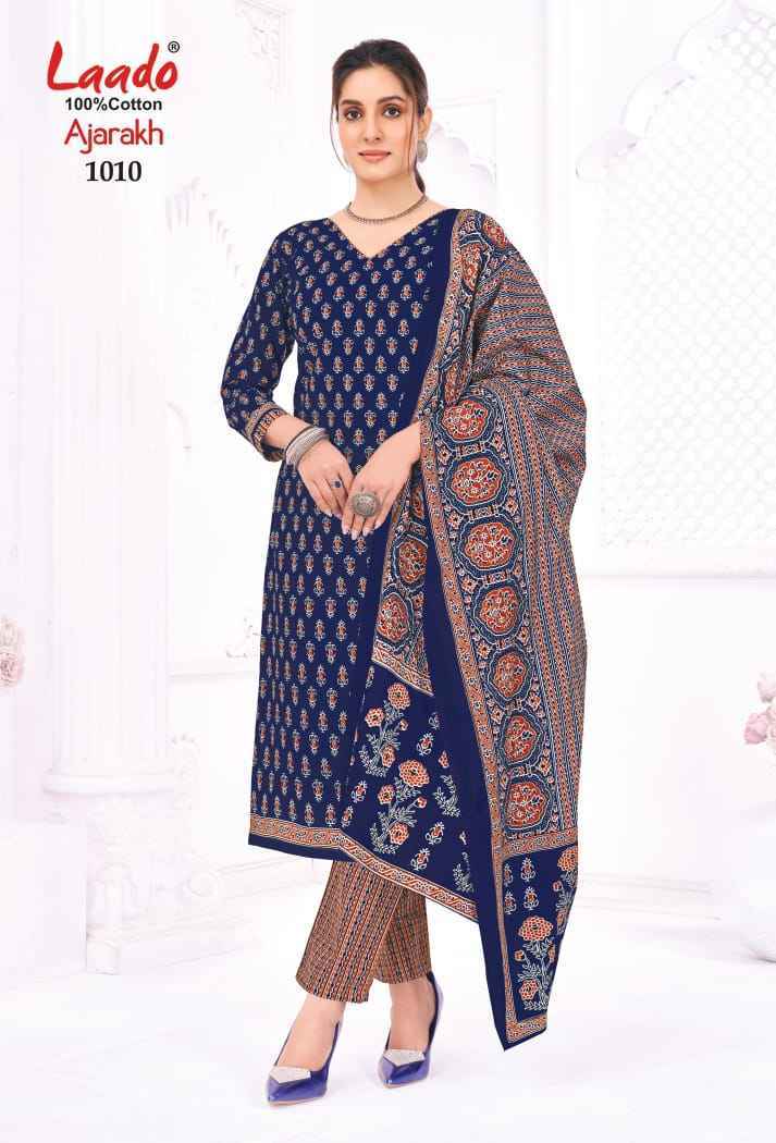 Laado Ajarakh Vol 1 Cotton Dress Material Latest Catalog ( 10 Pcs Catalog