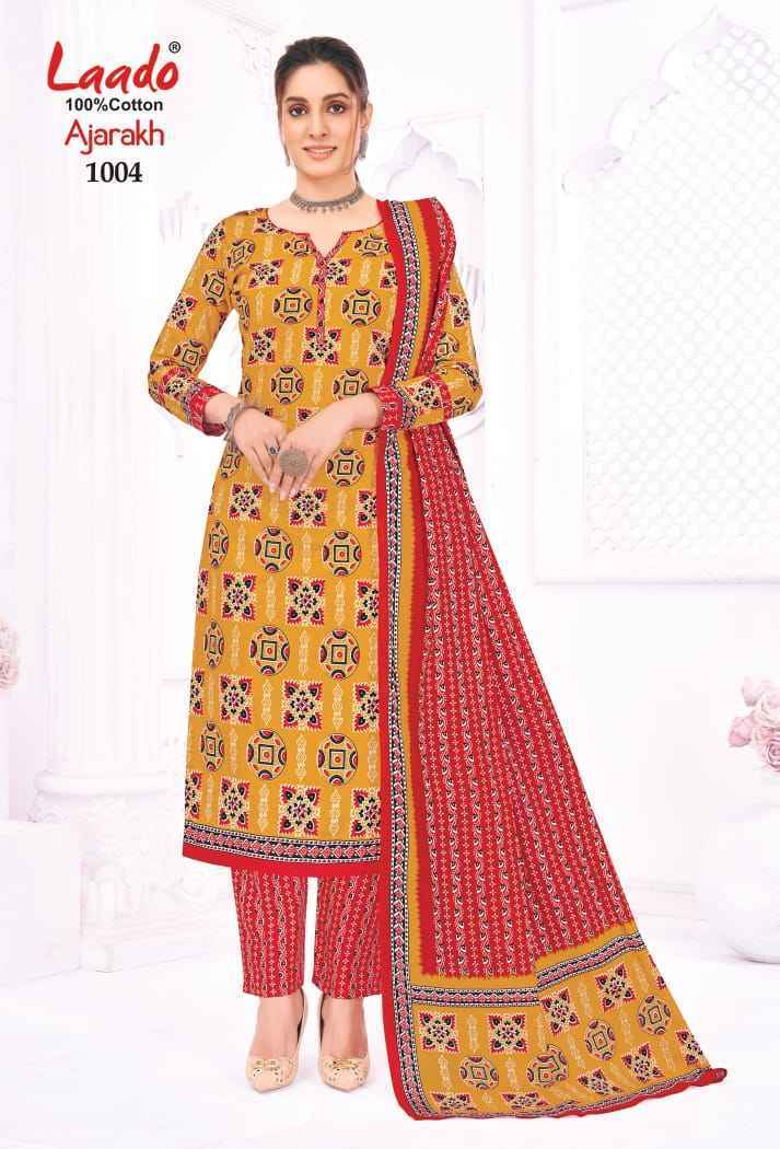 Laado Ajarakh Vol 1 Cotton Dress Material Latest Catalog ( 10 Pcs Catalog