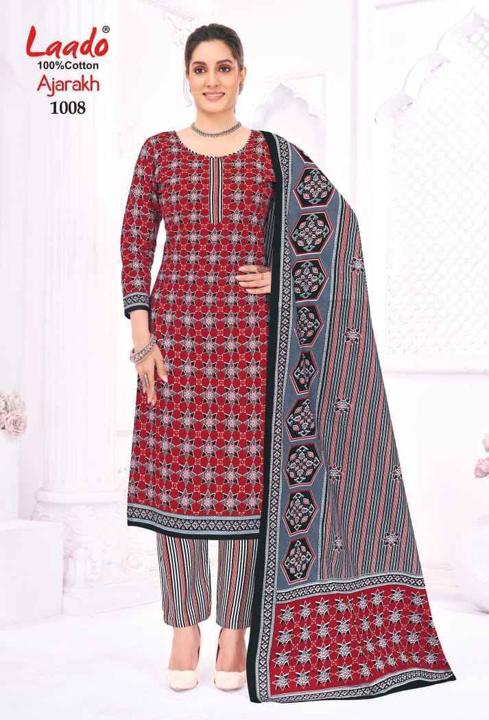 Laado Ajarakh Vol 1 Cotton Dress Material Latest Catalog ( 10 Pcs Catalog