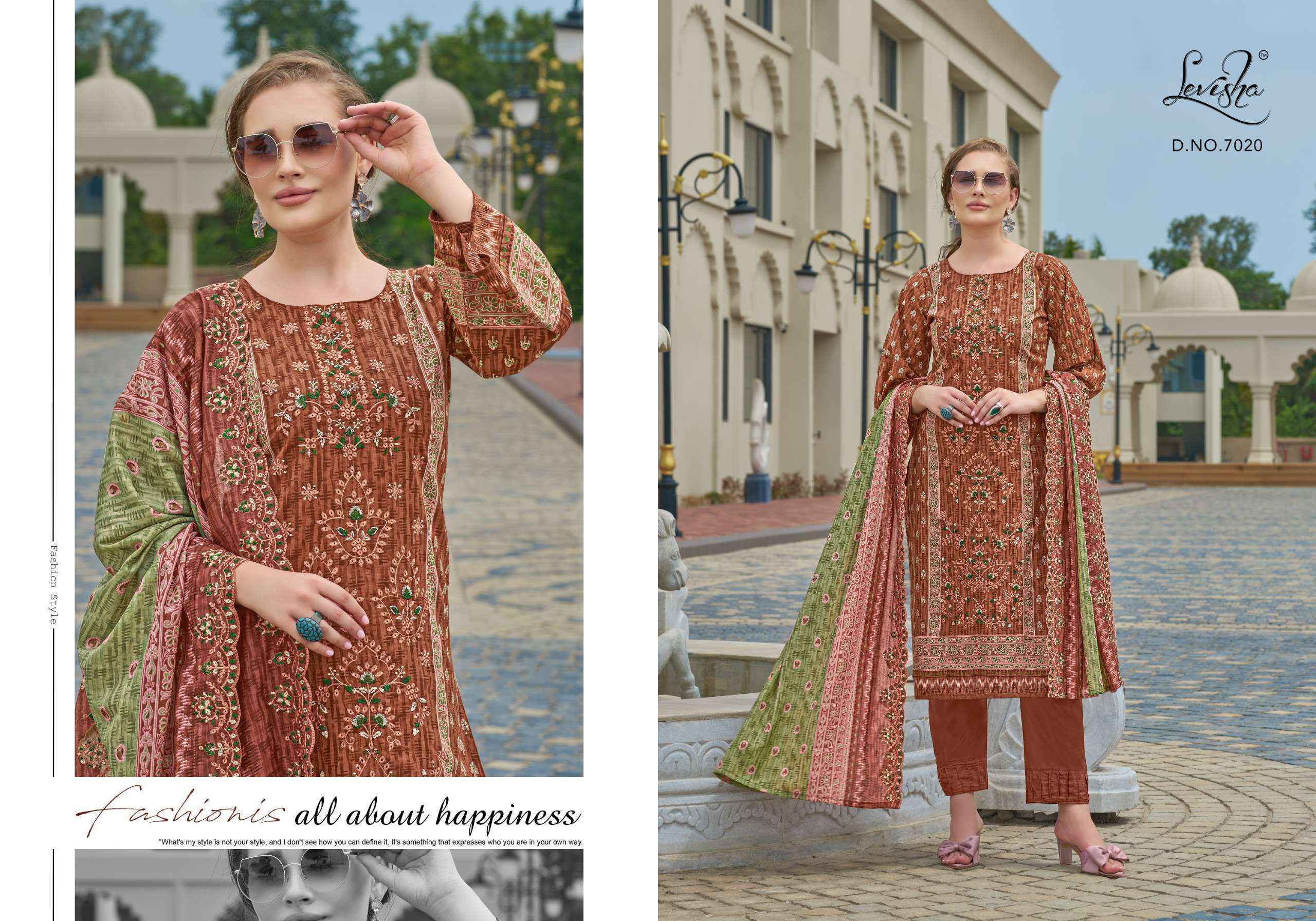 Levisha Madhubala Vol 7 Cambric Cotton Salwar Kameez Wholesale Rate ( 8 Pcs Catalog )