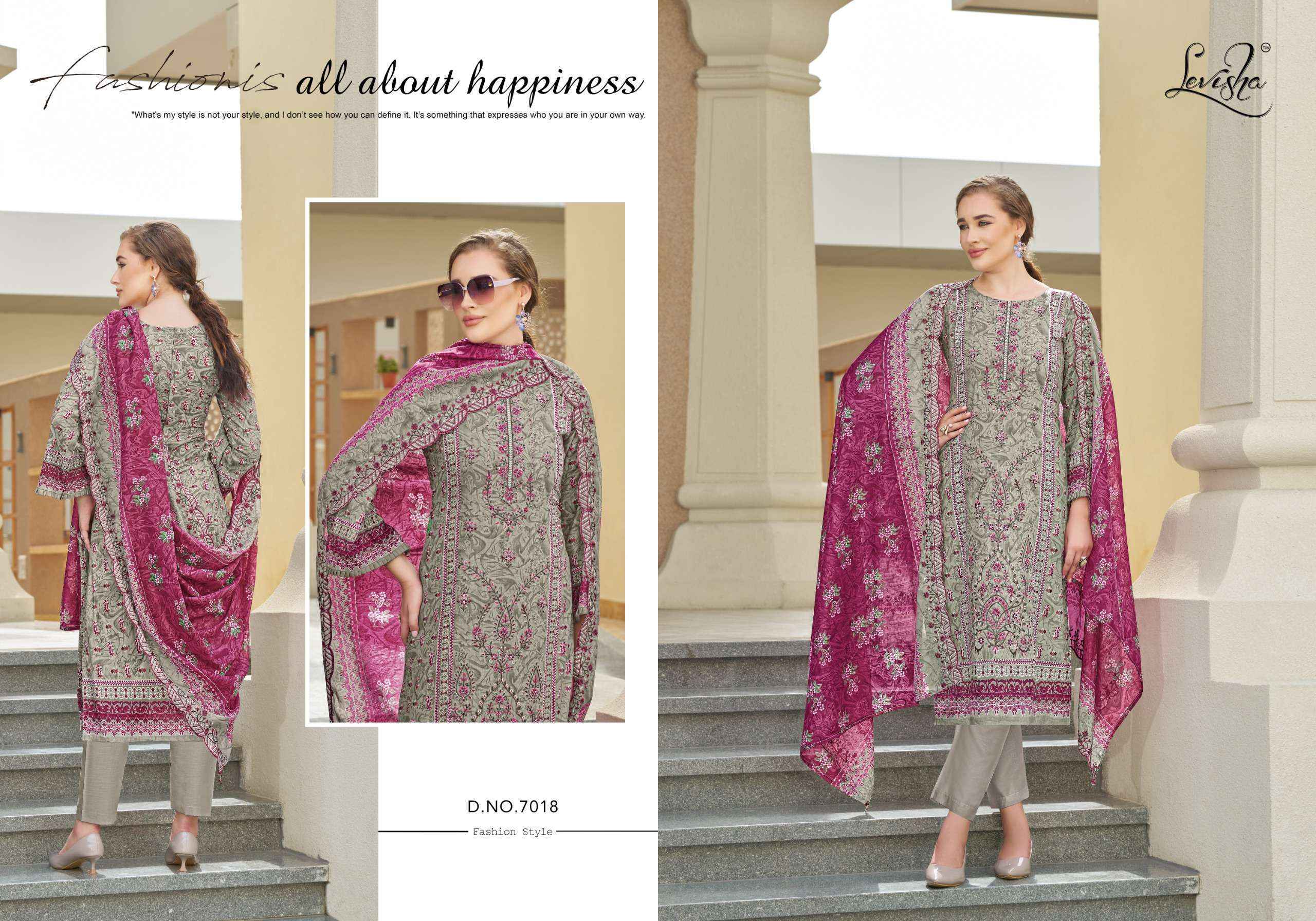 Levisha Madhubala Vol 7 Cambric Cotton Salwar Kameez Wholesale Rate ( 8 Pcs Catalog )
