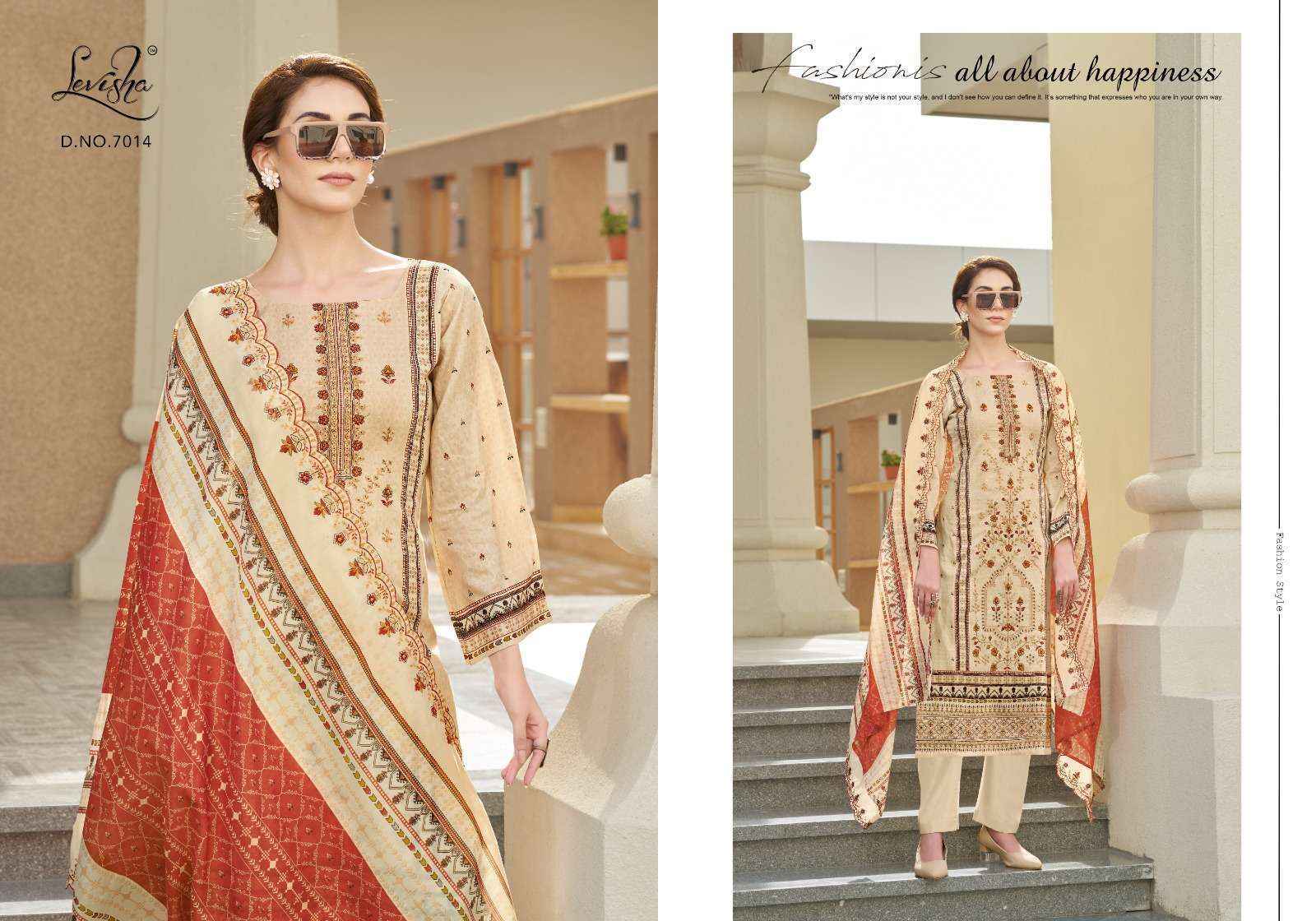 Levisha Madhubala Vol 7 Cambric Cotton Salwar Kameez Wholesale Rate ( 8 Pcs Catalog )