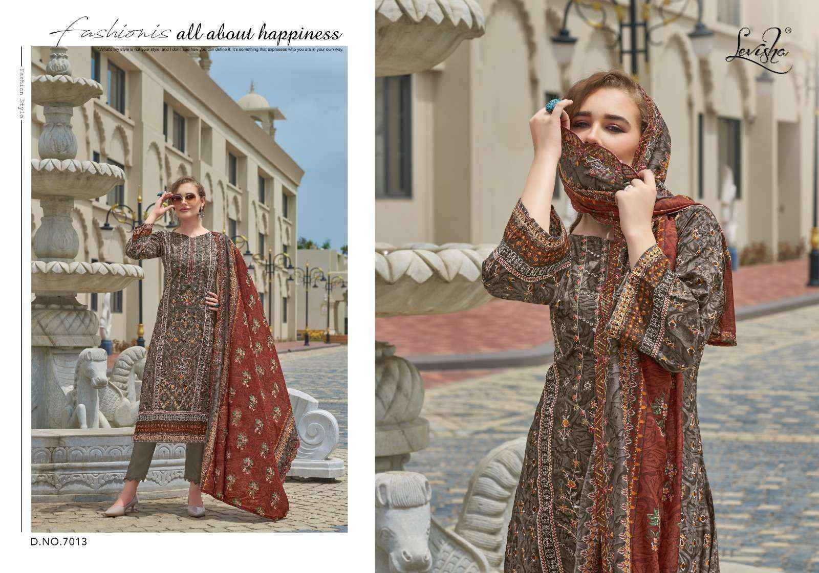 Levisha Madhubala Vol 7 Cambric Cotton Salwar Kameez Wholesale Rate ( 8 Pcs Catalog )