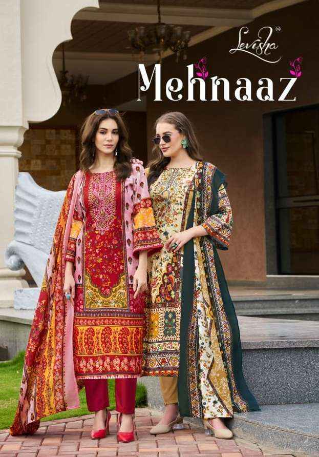 Levisha Mehnaaz Cotton Dress Material New Catalog Surat ( 8 pcs Catalogue