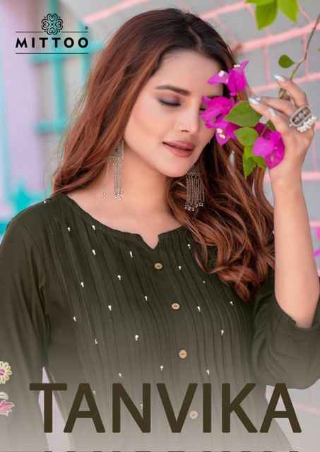 Mittoo Tanvika Rayon Kurti With Bottom Wholesale Rate ( 5 Pcs Catalog )