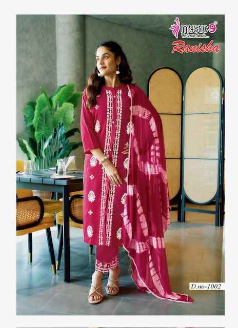 Mystic 9 Ranisha Vol 1 Rayon Kurti Combo Set Wholesale Rate ( 4 Pcs Catalog )