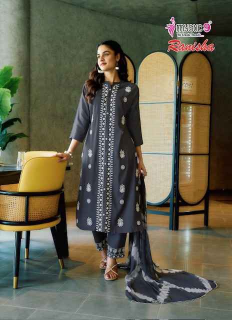 Mystic 9 Ranisha Vol 1 Rayon Kurti Combo Set Wholesale Rate ( 4 Pcs Catalog )
