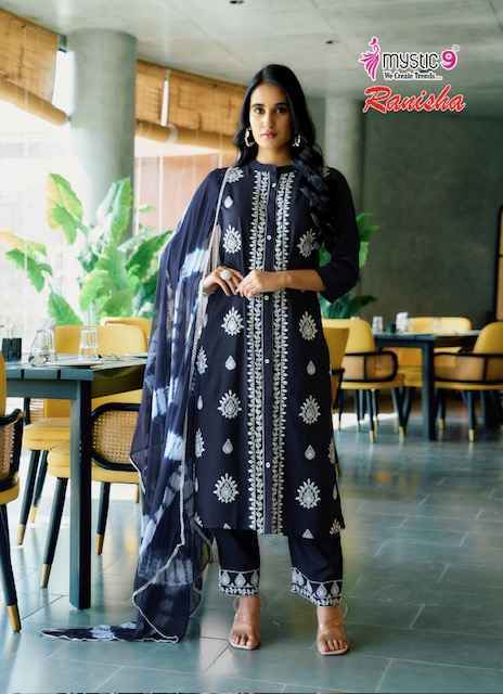 Mystic 9 Ranisha Vol 1 Rayon Kurti Combo Set Wholesale Rate ( 4 Pcs Catalog )