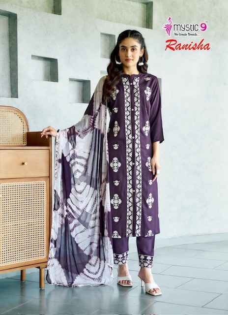 Mystic 9 Ranisha Vol 1 Rayon Kurti Combo Set Wholesale Rate ( 4 Pcs Catalog )