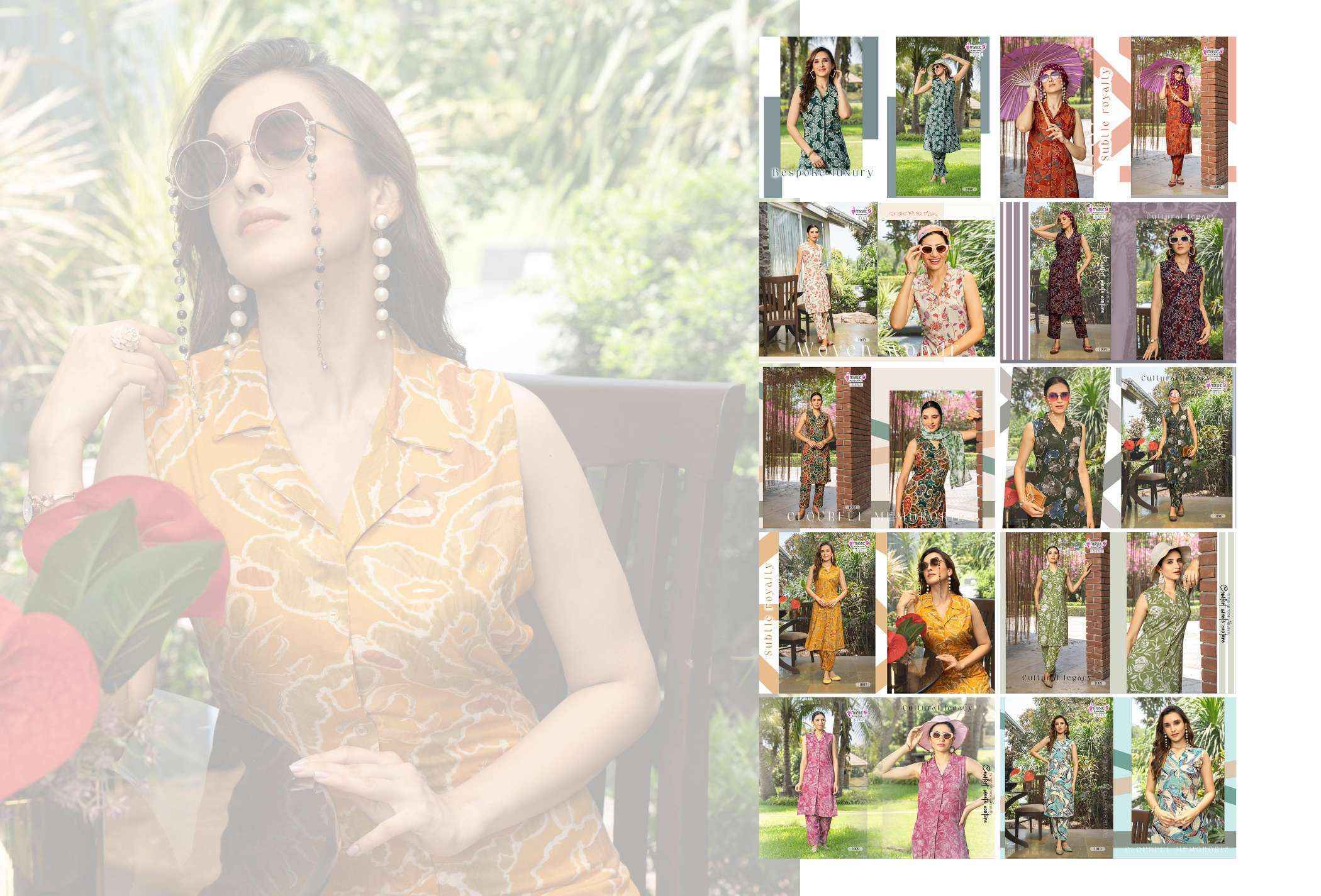 Mystic 9 Sana Vol 1 Rayon Kurti With Bottom Combo Set Wholesale Rate ( 10 Pcs Catalog )