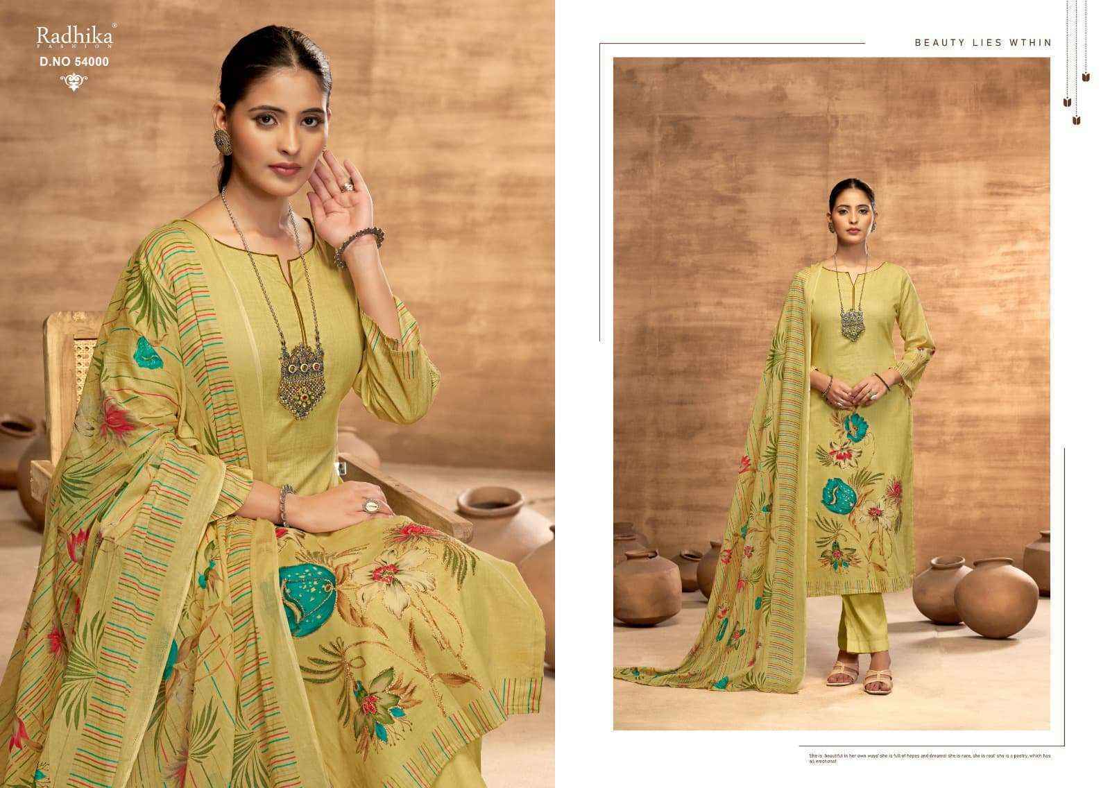 Radhika Fashion Azara Sabhnam Lawn Cotton Salwar Kameez Wholesale Rate ( 4 Pcs Catalog )++