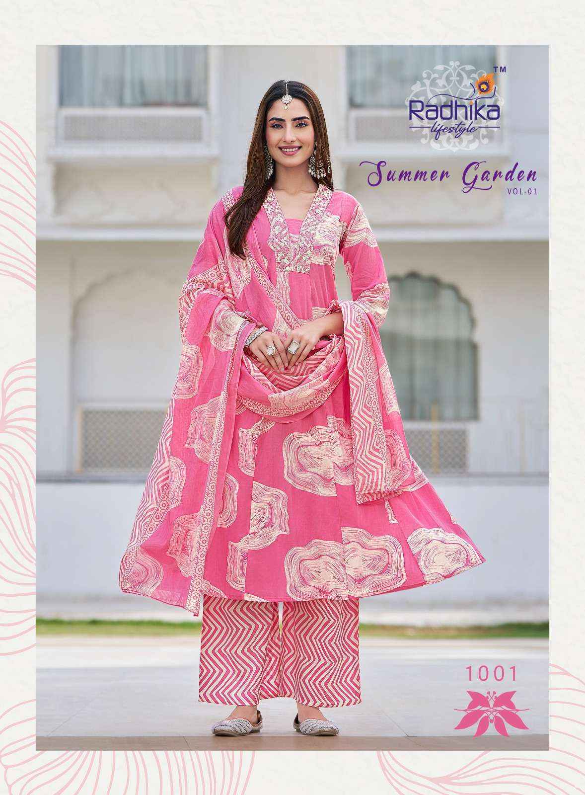 Radhika Lifestyle Summer Garden Vol 1 Cotton Kurti Combo Set Wholesale Rate ( 8 Pcs Catalog )