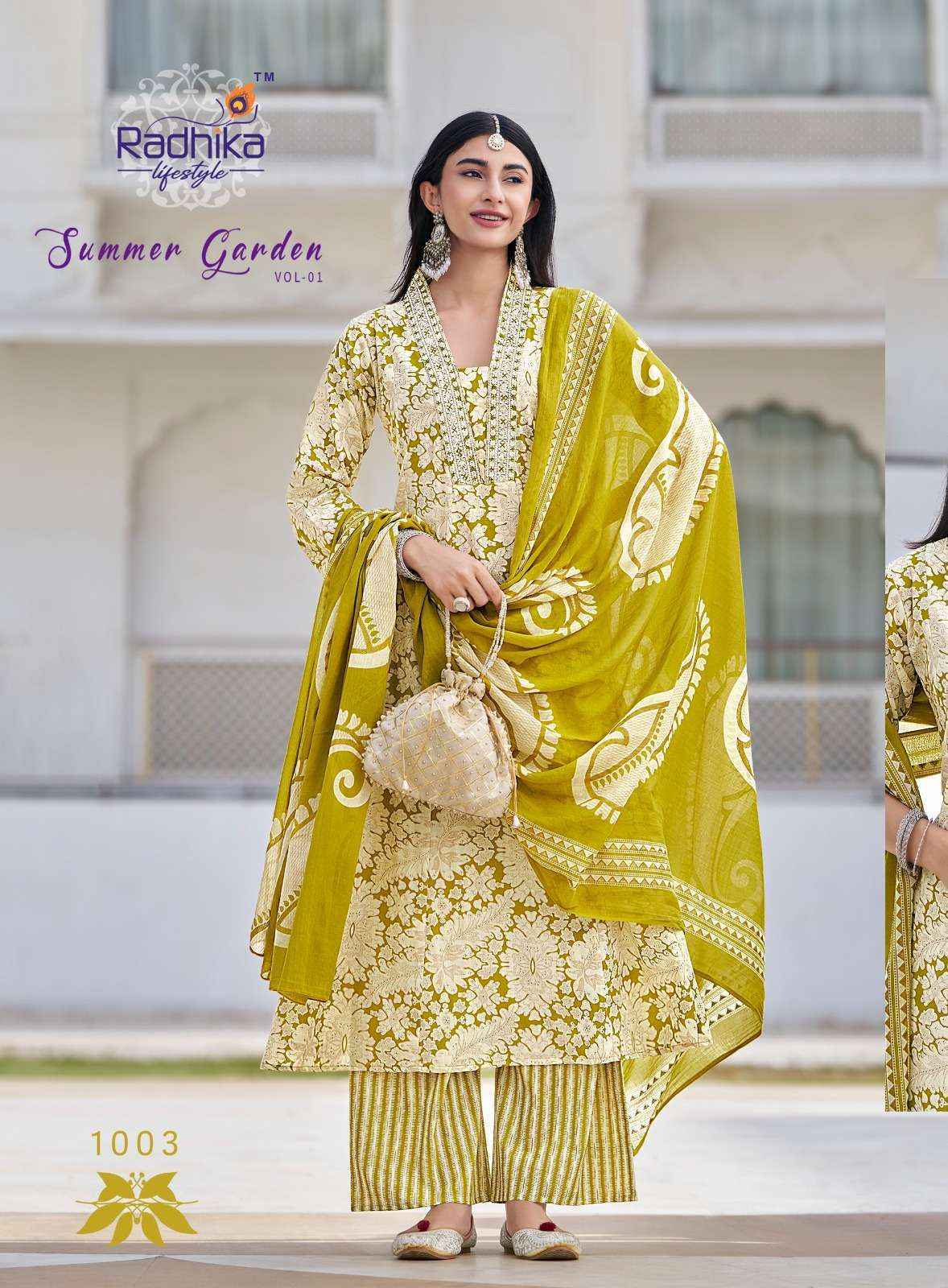 Radhika Lifestyle Summer Garden Vol 1 Cotton Kurti Combo Set Wholesale Rate ( 8 Pcs Catalog )