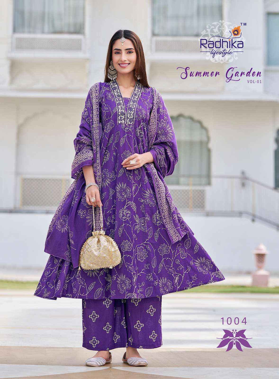 Radhika Lifestyle Summer Garden Vol 1 Cotton Kurti Combo Set Wholesale Rate ( 8 Pcs Catalog )