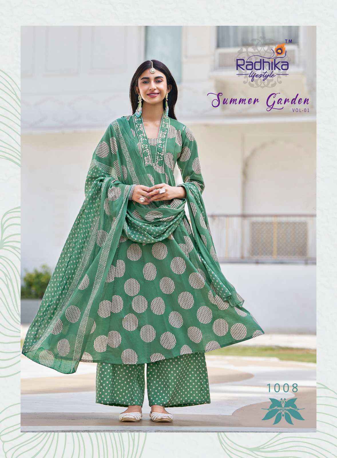 Radhika Lifestyle Summer Garden Vol 1 Cotton Kurti Combo Set Wholesale Rate ( 8 Pcs Catalog )
