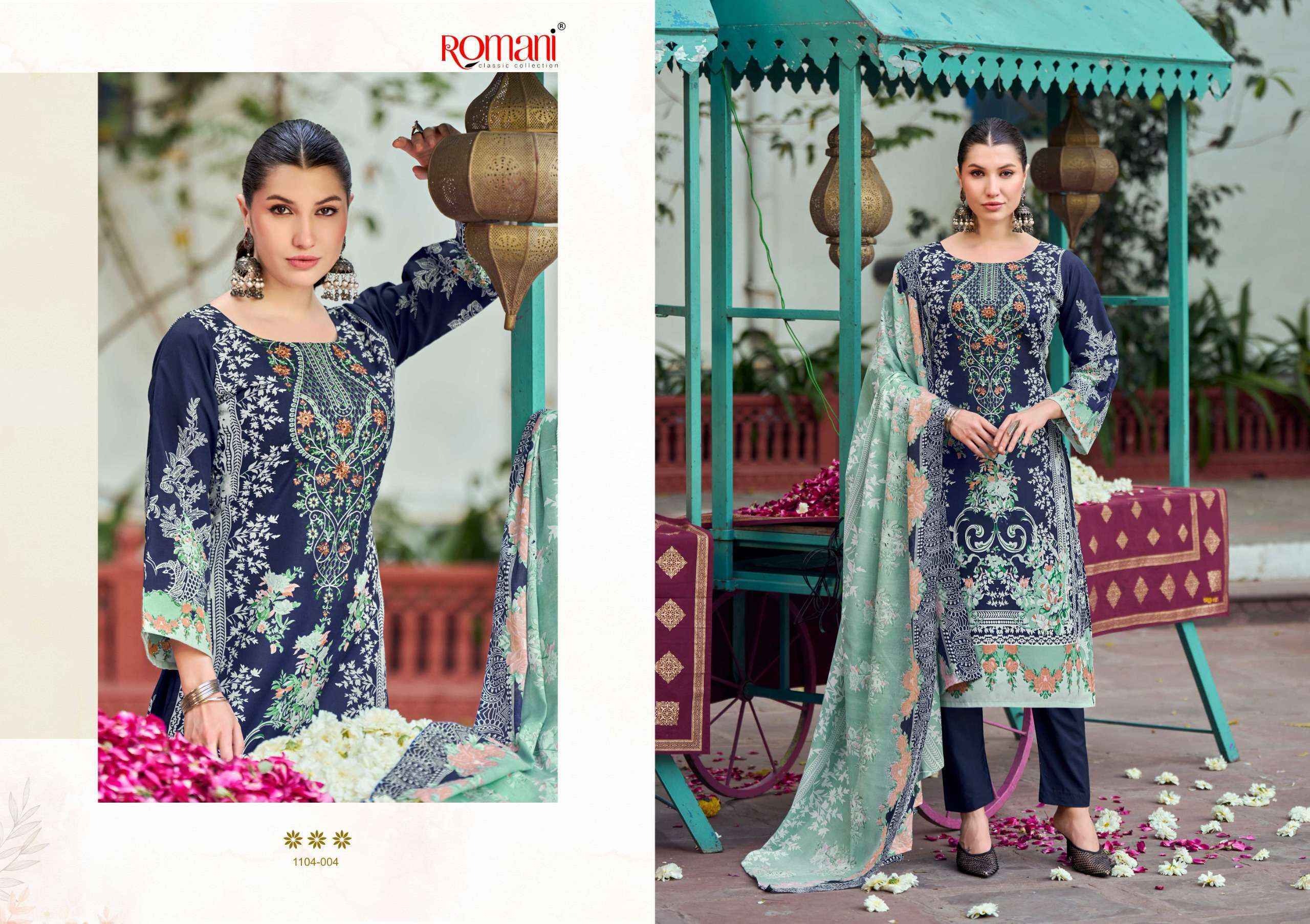 Romani Needle Wonder Cotton Dress Material Wholesale Price ( 8 pcs Catalogue )