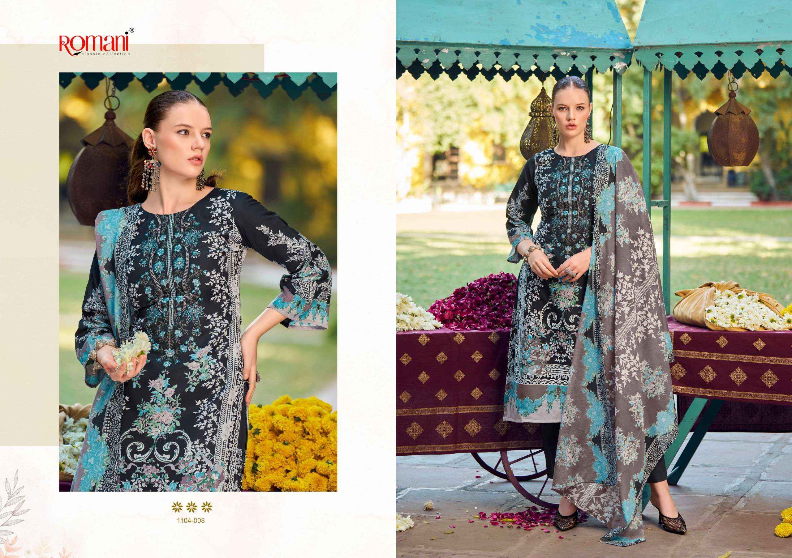Romani Needle Wonder Cotton Dress Material Wholesale Price ( 8 pcs Catalogue )