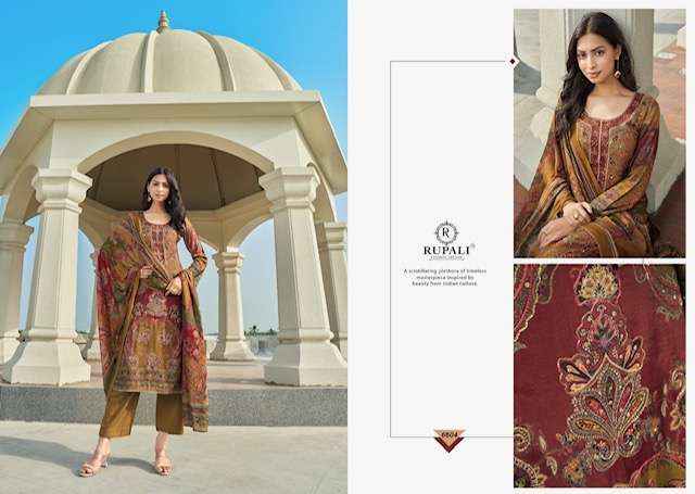 Rupali Fashion Adhitri Musline Salwar Kameez Wholesale Rate ( 4 Pcs Catalog )