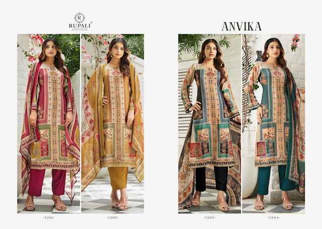 Rupali Fashion Anvika Viscouse Musline Salwar Kameez Wholesale Rate ( 4 Pcs Catalog )