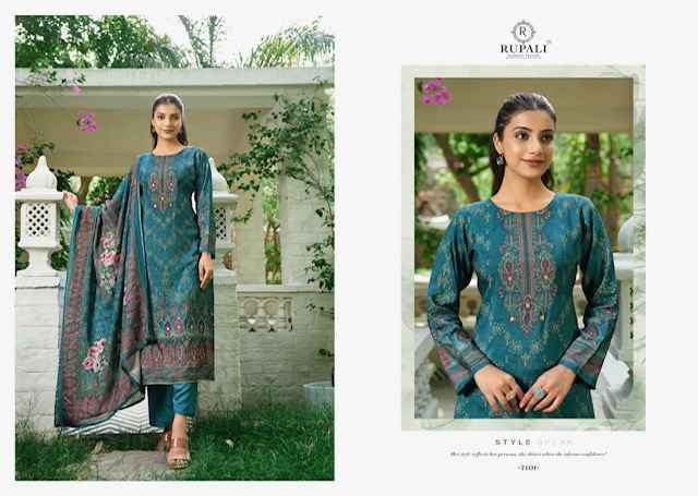 Rupali Fashion Florous Viscouse Musline Salwar Kameez Wholesale Rate ( 4 Pcs Catalog )