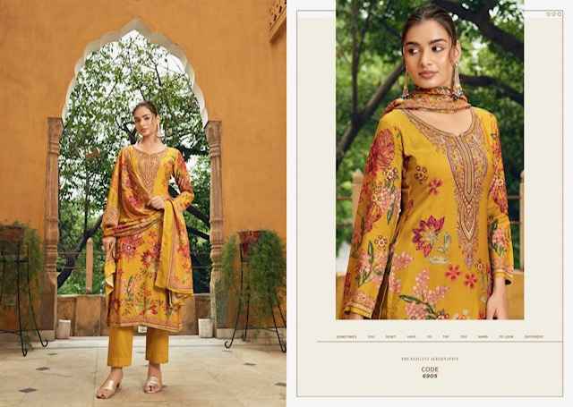 Rupali Fashion Raahi Vol 4 Musline Salwar Suit Wholesale Rate ( 6 Pcs Catalog )