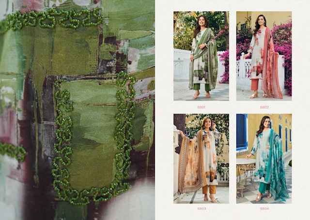 Rupali Fashion Radhya Musline Salwar Kameez Wholesale Rate ( 4 Pcs Catalog )