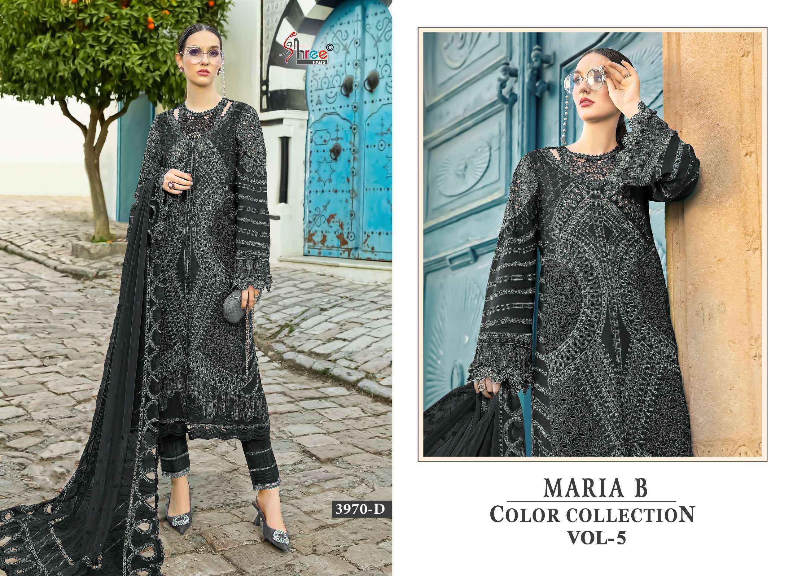 Maria Sh Collection Shree Fabs Maria B Colour Collection Vol 5 Cotton Dress Material