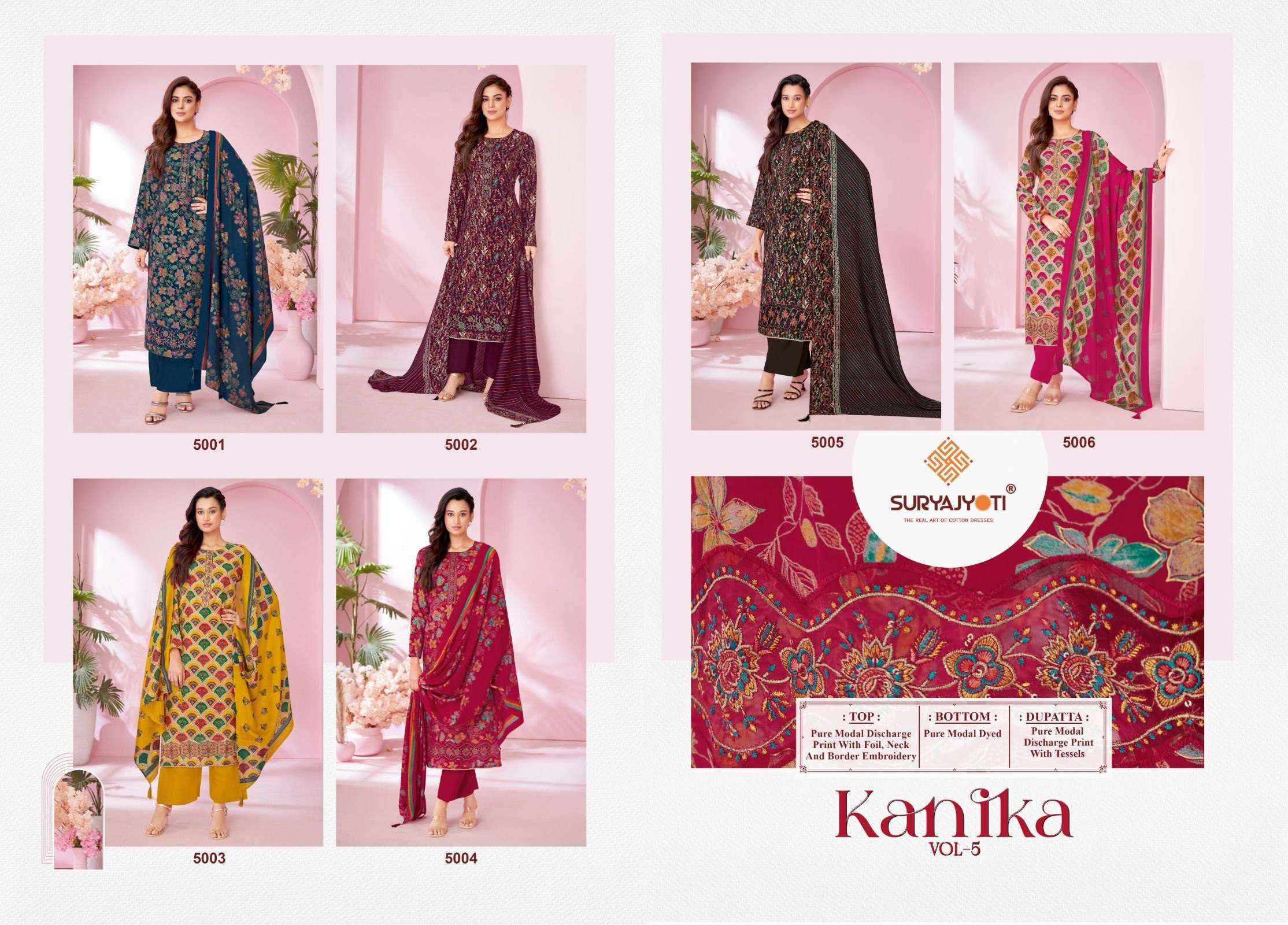 Suryajyoti Kanika Vol 5 Wholesale Modal Dress Material ( 6 pcs Catalogue