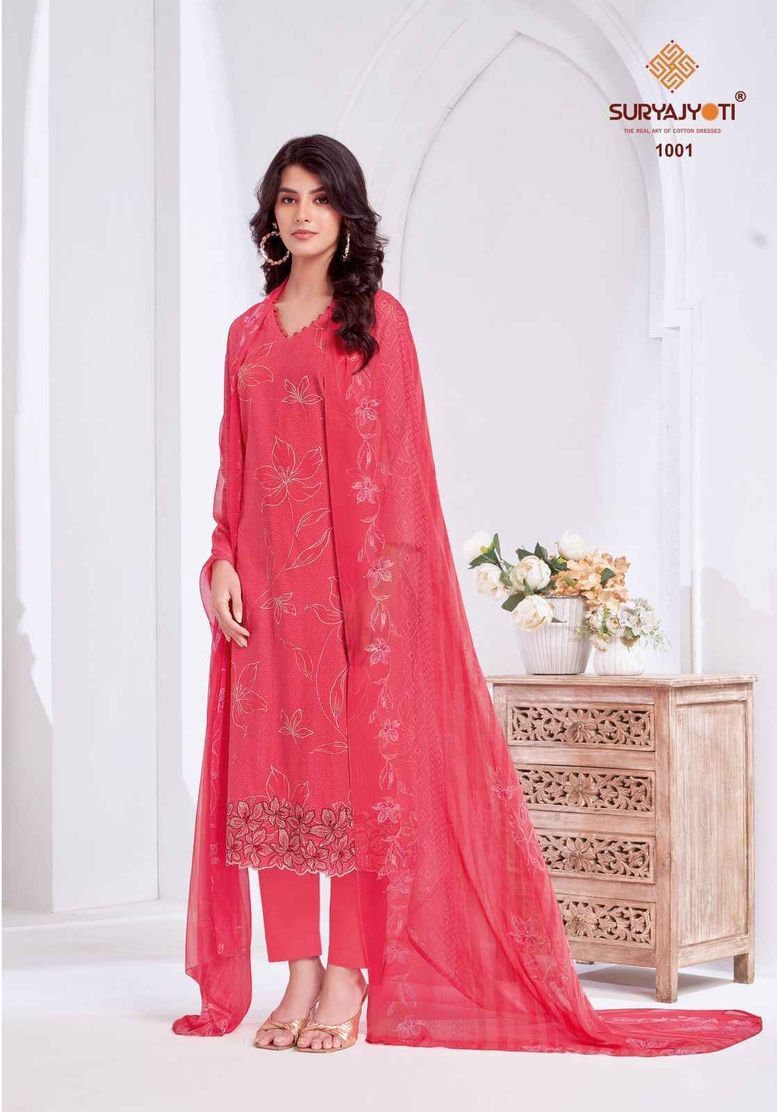 Suryajyoti Kashya Vol 1 Lawn Dress Material Wholesale Surat ( 8 Pc Catalouge )