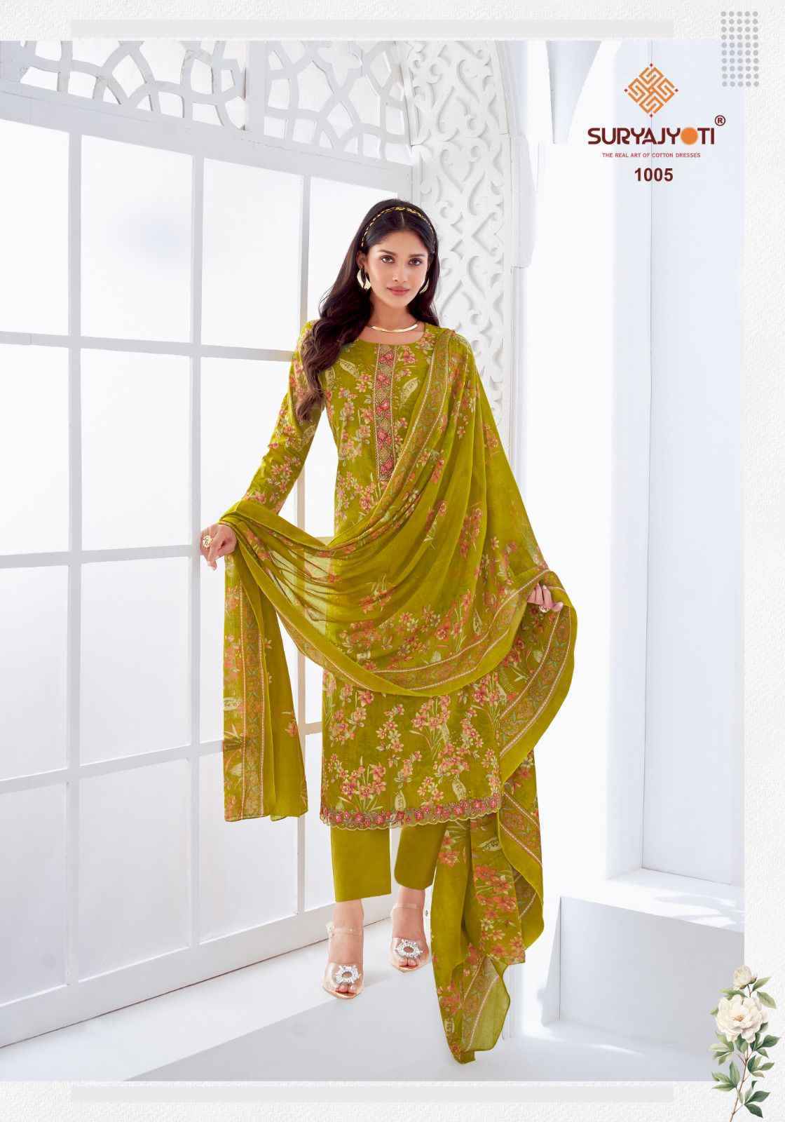 Suryajyoti Khusboo Vol 1 Wholesale Lawn Dress Material ( 8 Pc Catalouge )