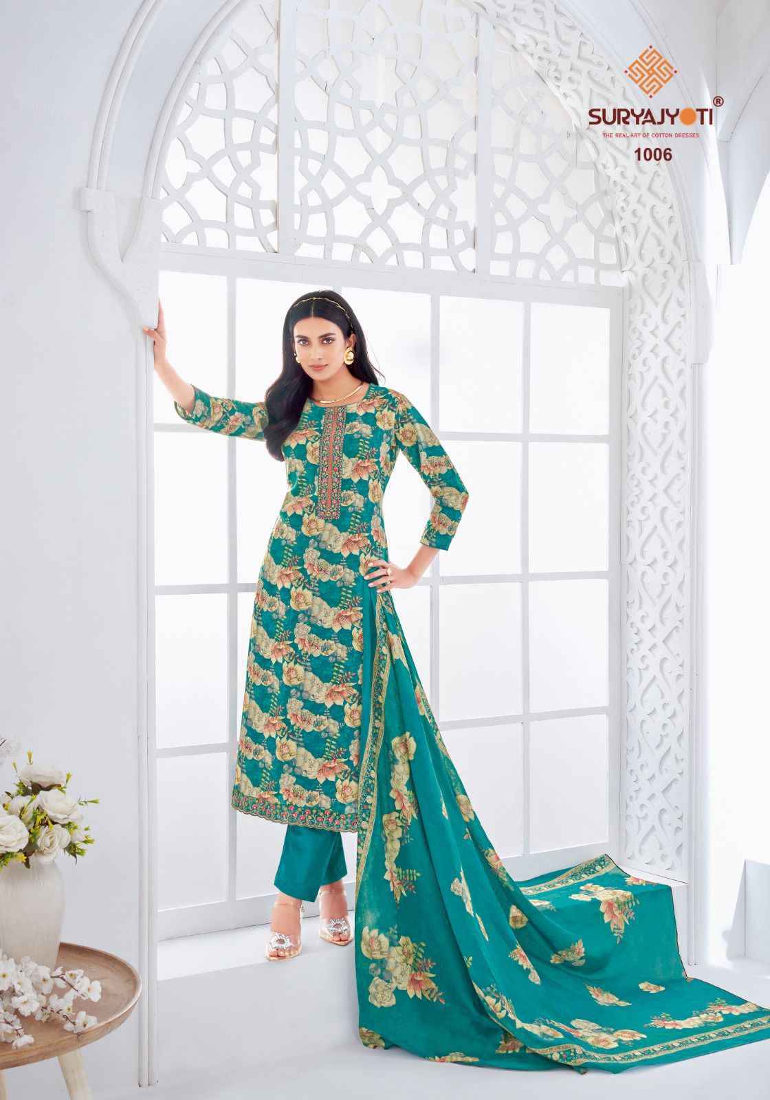 Suryajyoti Khusboo Vol 1 Wholesale Lawn Dress Material ( 8 Pc Catalouge )