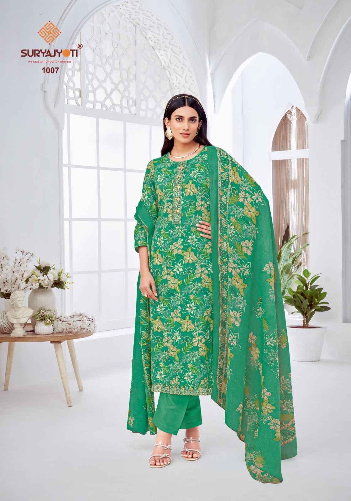 Suryajyoti Khusboo Vol 1 Wholesale Lawn Dress Material ( 8 Pc Catalouge )