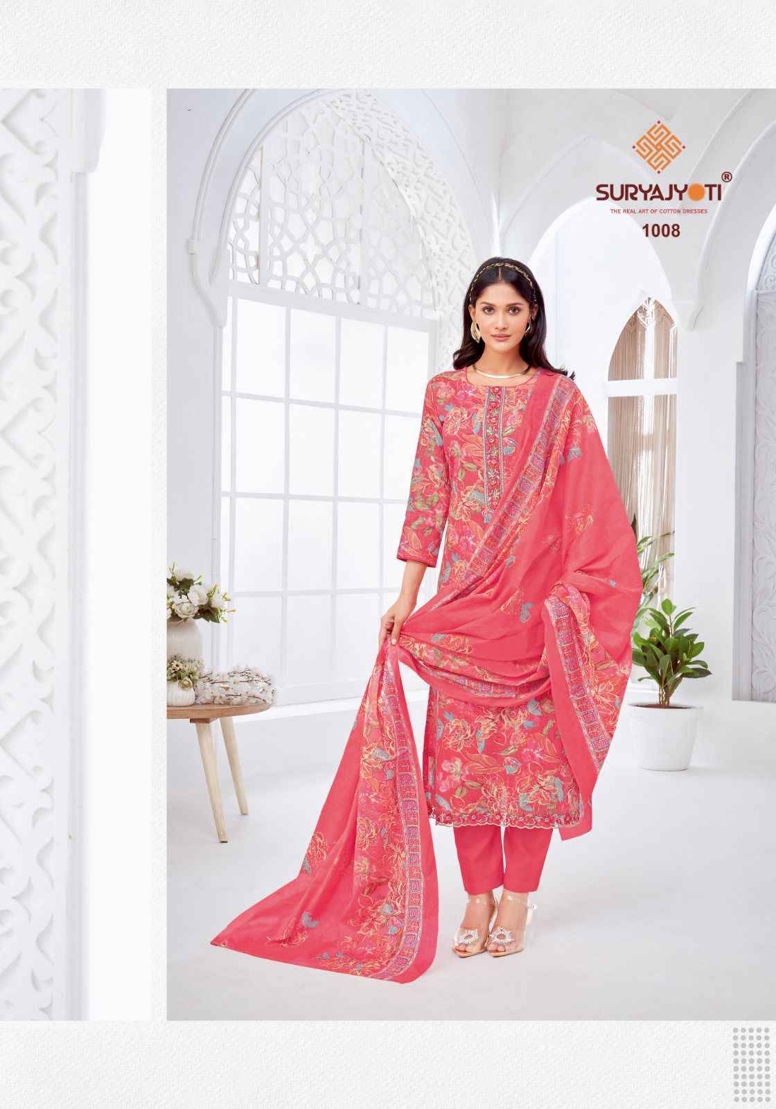 Suryajyoti Khusboo Vol 1 Wholesale Lawn Dress Material ( 8 Pc Catalouge )