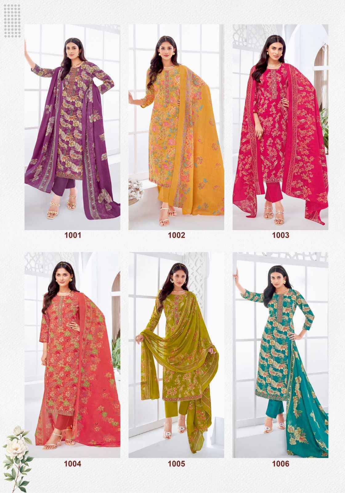 Suryajyoti Khusboo Vol 1 Wholesale Lawn Dress Material ( 8 Pc Catalouge )