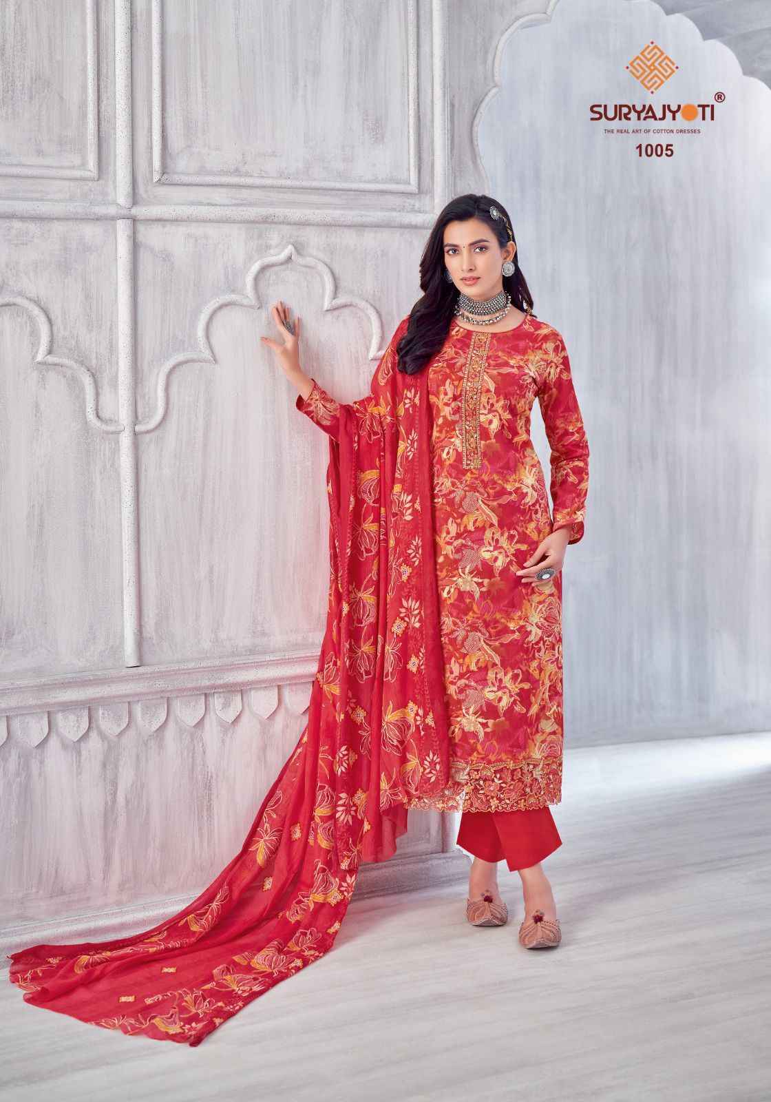 Suryajyoti Kia Vol 1 Lawn Cotton Dress Material Wholesale Bazaar ( 8 pcs Catalogue