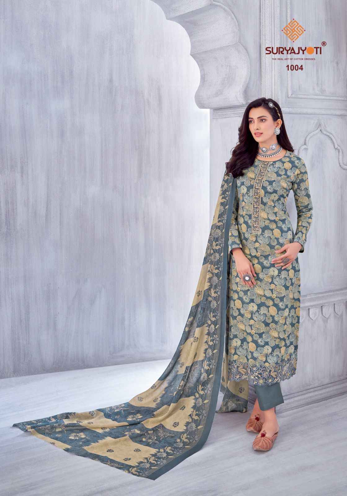 Suryajyoti Kia Vol 1 Lawn Cotton Dress Material Wholesale Bazaar ( 8 pcs Catalogue