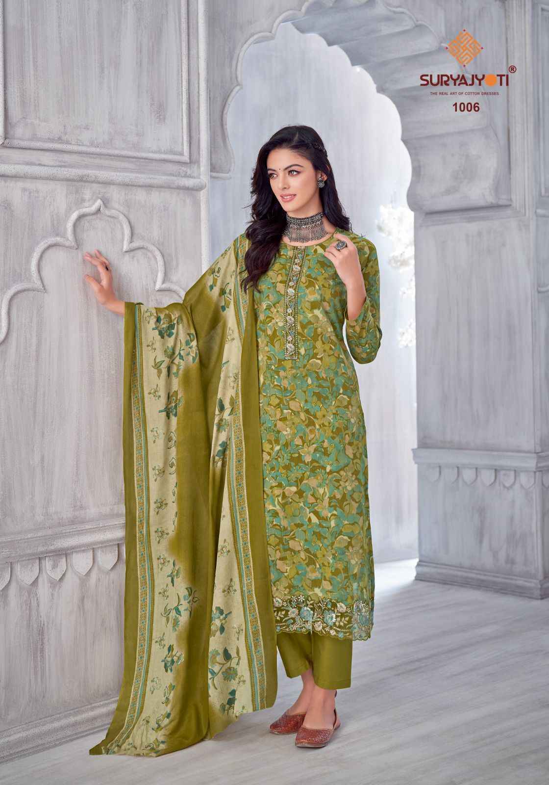 Suryajyoti Kia Vol 1 Lawn Cotton Dress Material Wholesale Bazaar ( 8 pcs Catalogue